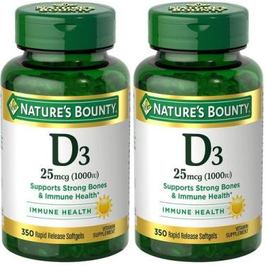 Imagem de Vitamina D3 em Softgels Nature's Bounty 1000 UI 700 Unidades
