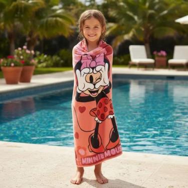 Imagem de Toalha Aveludada De Banho Infantil Menina Felpuda Por Dentro Estampada