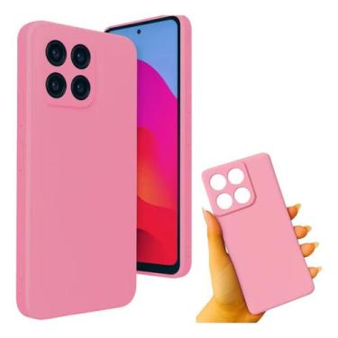 Imagem de Capa Capinha Silicone Case Aveludada Moto Edge 60 Pro Rosa Claro - LXL