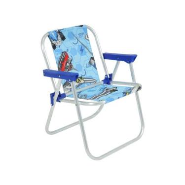 Imagem de Cadeira Bel Infantil Alumínio Hot Wheels Azul 25202 Belfix, Azul
