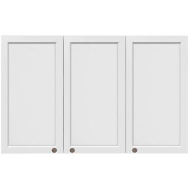 Imagem de Armário Aéreo 3 Portas 120 cm Olivia - Poliman Móveis, Branco