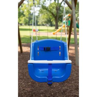 Imagem de Balanço Infantil Seguro Cinto Nylon Azul/Rosa 1-4 Anos - Congratulatio