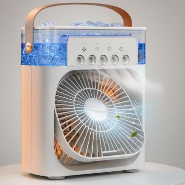 Imagem de Ventilador de Mesa com Cooler para Gelo Umidificador 4 EM 1 com Filtro