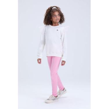 Imagem de Conjunto Infantil Feminino de Inverno Moletom com Babado em Tule - Vid