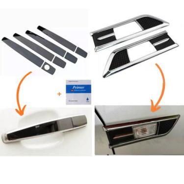 Imagem de Kit Capas Cromada Maçaneta + Seta Chevrolet Cruze Sedan 2009 2010 2011