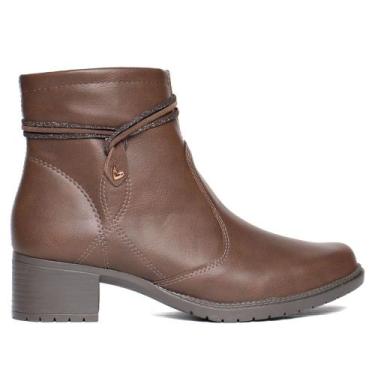 Imagem de Bota Feminina Mississipi Cano Curto Napa Marrom, Marrom, 35