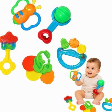 Imagem de Brinquedo Bebê Chocalho Colorido Interativo Para Primeira Infância Com