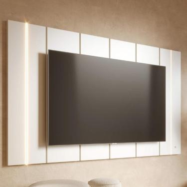 Imagem de Painel Tv 75 Pol Suspenso 240cm Com Led Gior Off White C05 - Mpozenato