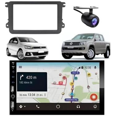 Imagem de Central Multimídia Automotiva Carplay Android Jetta 2DIN com Bluetooth e Câmera de Ré p...