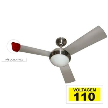 Imagem de Ventilador Hl-61 Cont. Parede 1 Lamp. E-27 3 Pas Rev. (Mogno / Cinza) 