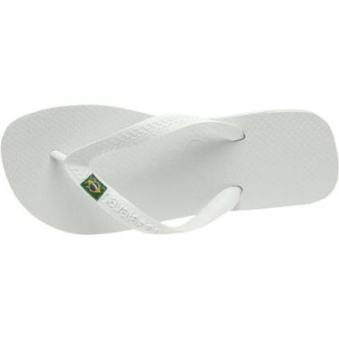 Imagem de Chinelo Havaianas Branca Brasil, 39/40