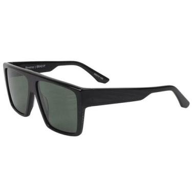 Imagem de Óculos Solar Evoke Reverse Bra01p Preto Brilho Lente Verde Polarizada,
