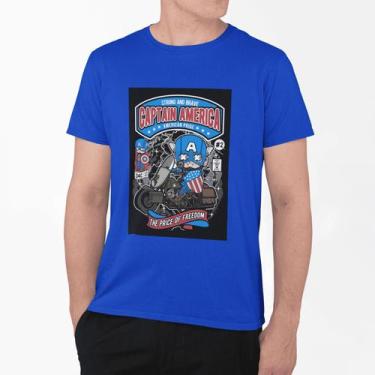 Imagem de Camiseta Poster Pop Style Inspiração CAPITÃO AMÉRICA Estampa DTF 100% 