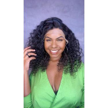 Imagem de Peruca Lace Front Cabelo Humano Cacheado 50 cm com Pucket 2 - Cia dos 