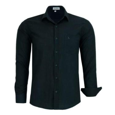 Imagem de Camisa Social Amil Masculina Manga Longa Comfort Com Bolso 100% Algodã