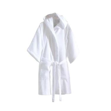 Imagem de Roupão Infantil com Capuz Velour EGG Dohler, Branco