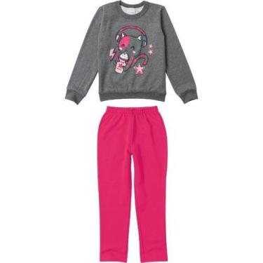 Imagem de Conjunto Moletom Juvenil Menina Malwee Kids Ref. 78312, 10, Cinza chum