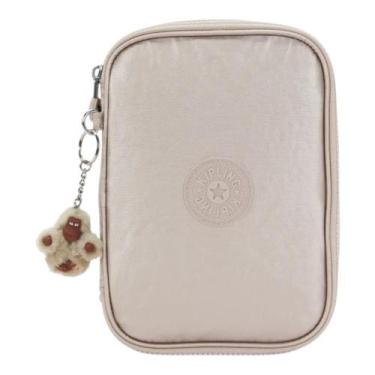 Imagem de Estojo Kipling 100 Pens Metallic Glow Feminino Dourado