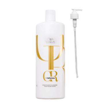 Imagem de Wella Shampoo Oil Reflections 1L Brilho e Maciez + Válvula Pump - Well
