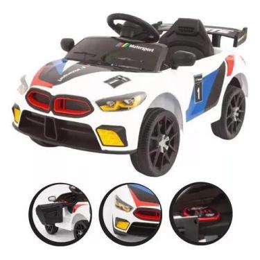 Imagem de Carro Elétrico Infantil Bmw 6v Controle Remoto Led Branco MC24420