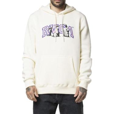 Imagem de Moletom RVCA Canguru Apa Nui 305G WT24 Masculino Off White, White line