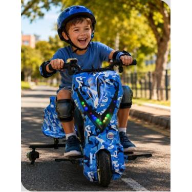 Imagem de Triciclo Drift Eletrico 360 Infantil Adulto 250w Bluetooth Led Carrinh