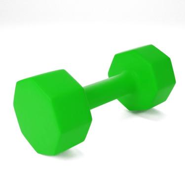 Imagem de Halter Octogonal para Musculação Cement Ps 4kg Verde para Treino Funcional e Residencial Kikos