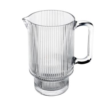 Imagem de Jarra Lines de Cristal 900ML para Água e Sucos Acabamento Canelado Transparente Wolff