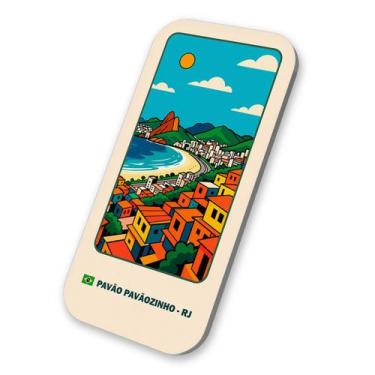 Imagem de Imã de Geladeira Turístico Pavãozinho Rio de Janeiro 3x6cm - M-Planner