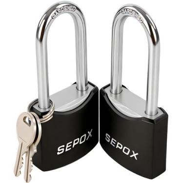 Imagem de Cadeado SEPOX 40 mm à prova de intempéries, em aço, com chave igual