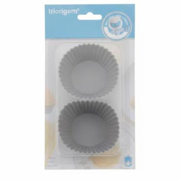 Imagem de Forma De Silicone Para Cup Cake 7,5x4,3x3 Cm (kit Com 6 Pçs) COR:CINZA