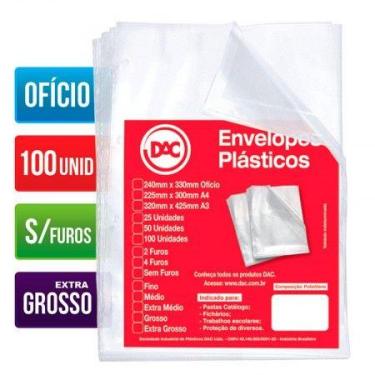 Imagem de Envelope plástico ofício 0.20 s/furos 5087 pacote com 100 unidades - D