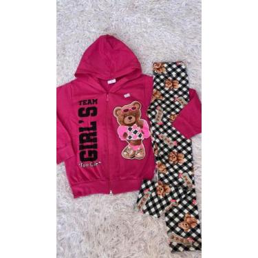 Imagem de Moletom Flanelado Feminino Infantil Estiloso e confortável! - sem marc