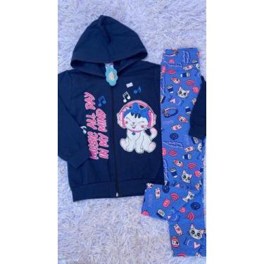 Imagem de Moletom Flanelado Feminino Infantil Estiloso e confortável! - sem marc