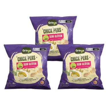 Imagem de Kit c/3 snack chick peas ervas finas com azeite 40g grings