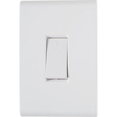 Imagem de Conjunto 4x2 com 1 Interruptor Bipolar Tramontina Liz 10 A 250 V Branc