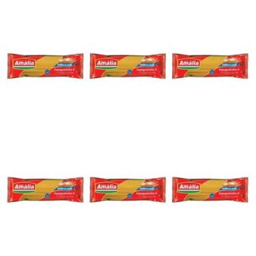 Imagem de Kit 06 Macarrao Espaguetinho 9 Com Ovos 500g Santa Amalia
