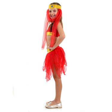 Imagem de Fantasia Odalisca Vermelha Infantil - Carnaval  M