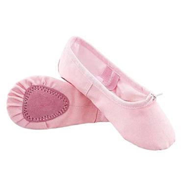 Imagem de DYNWAVE Sapatilhas de dança de balé de moda profissional de ginástica ginástica de desempenho sapatilhas com sola para, Rosa 26