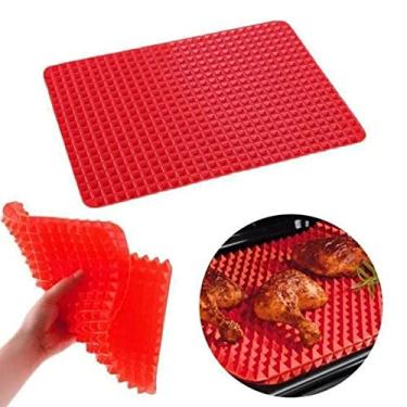 Imagem de Tapete Esteira Culinário de Silicone para Assar Antiaderente Microondas Forno Fogão Pratico Não Gruda