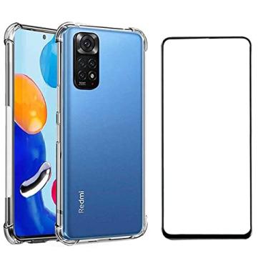 Imagem de Capinha Compatível com Xiaomi Redmi Note 11 + Película 5D Cerâmica Cobertura 100% Tela Acompanha Kit Aplicação - FIT IT