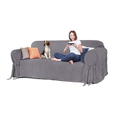 Imagem de Capa para sofá de 6 lugares em Acquablock Impermeável Resistente Pet Criança Cachorro Gato Cor:Grafite
