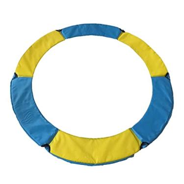 Imagem de Fancyes Wandteppich de almofada de segurança de trampolim de substituição, capa de proteção de borda de trampolim à d'água e resistente a UV Almofada, Amarelo Azul 1,5m