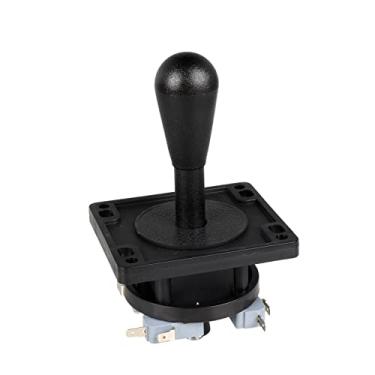 Imagem de EG STARTS American Style Arcade Competition 2Pin Joystick BLACK Switchable From 8 Ways Operation, Elliptical Black Handle, Precision 8-Way 187" (4.8mm) terminal