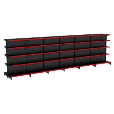 Imagem de Gondola Centro 170 Amapa Flex Kit 6 Metros Preto PE VM