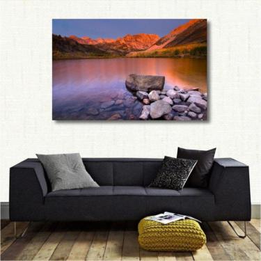 Imagem de Quadro decorativo Paisagens - Lago e montanhas - Tela em Tec