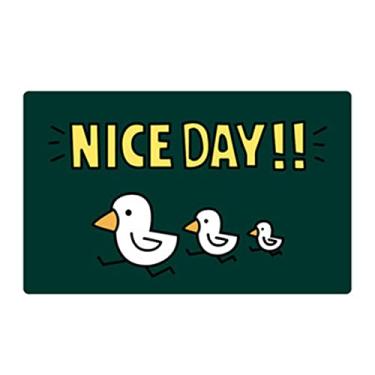 Imagem de Tapetes de banheiro para banheiro não deslizantes de pato verde 16 x 60 cm Tapetes de banheiro com espuma de memória - Tapete de banheiro de secagem rápida