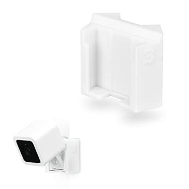 Imagem de BRAINWAVZ Suporte de canto sem parafuso para Wyze Cam V3, VHB Stick On - fácil de instalar, sem necessidade de ferramentas, sem bagunça, sem perfuração, suporte adesivo forte, branco