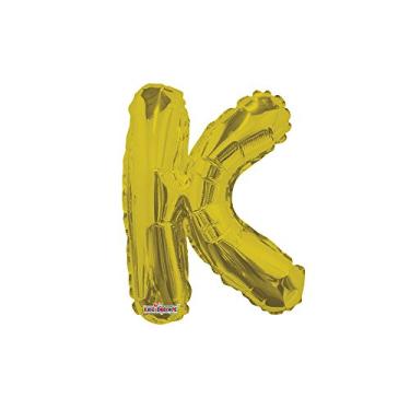 Imagem de Regina 106993.4, Balão Metalizado Mini Shape Letra K Pack, Dourado