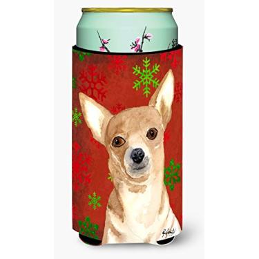 Imagem de Caroline's Treasures RDR3012TBC Vermelho Floco de Neve Chihuahua Natal Bebidas Altas Isolador de Bebidas Isolador de Bebidas Abraçadeira, Menino Alto, Multicolorido